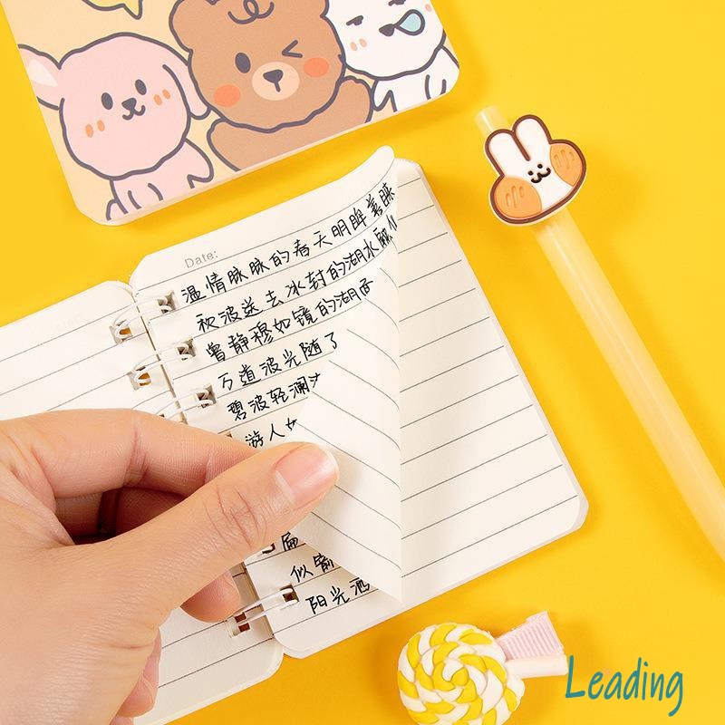 A7  Rollover Coil Buku Notebook Mini Kartun Lucu Mini Notebook Diary Portable Notebook Journal Alat Tulis-Le-5