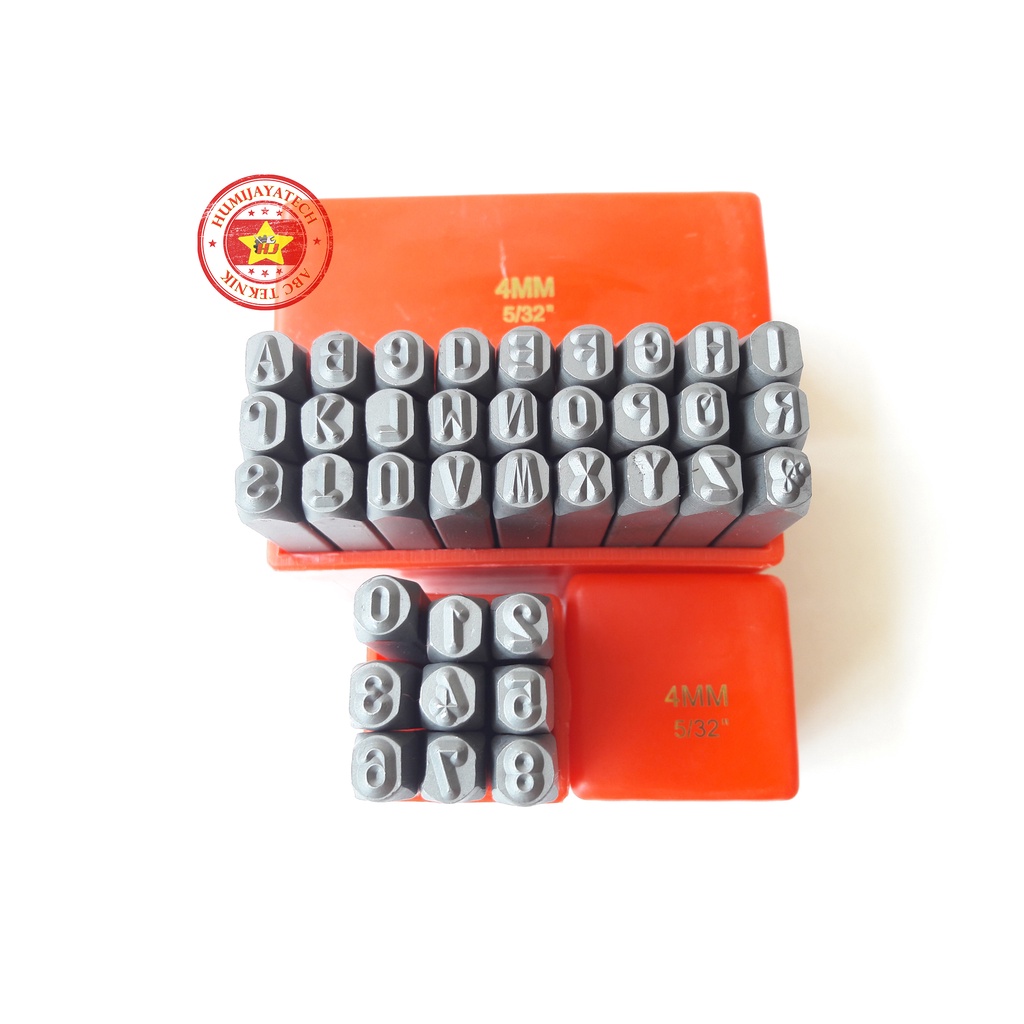 Paket Alat Ketok Huruf dan Angka 4mm Toyoda