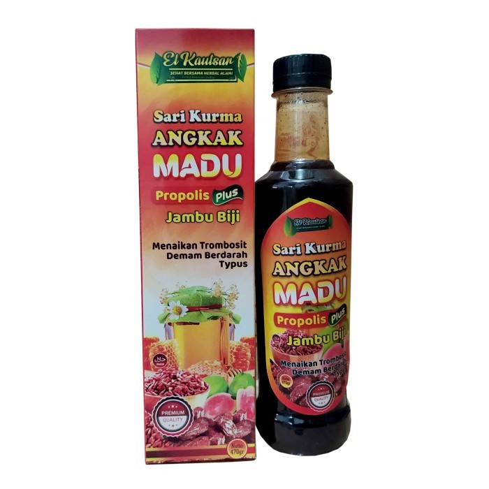 

Madu Sari Kurma Angkak Madu Propolis Plus Jambu Biji Elkautsar 470gr