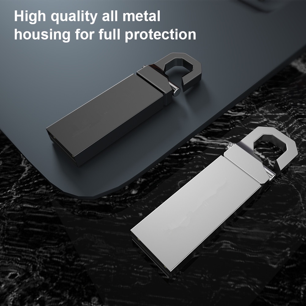 Flash Disk USB 1TB 2TB High Speed Bahan Metal Anti Air Dengan Gantungan Kunci