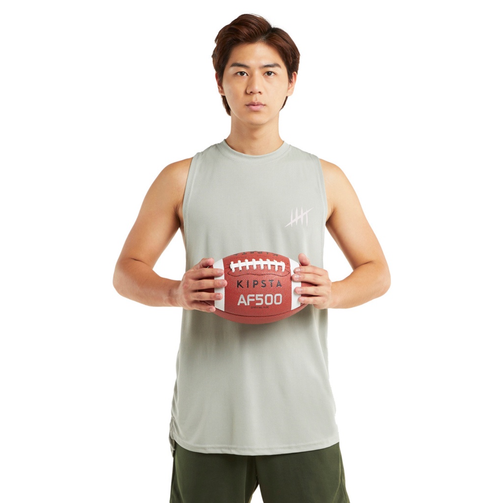 DONSON Sportswear Simple Low Cut Singlet Dalaman Tanktop Olahraga Kasual Sport Extra Fine Polyester Grey Jumbo