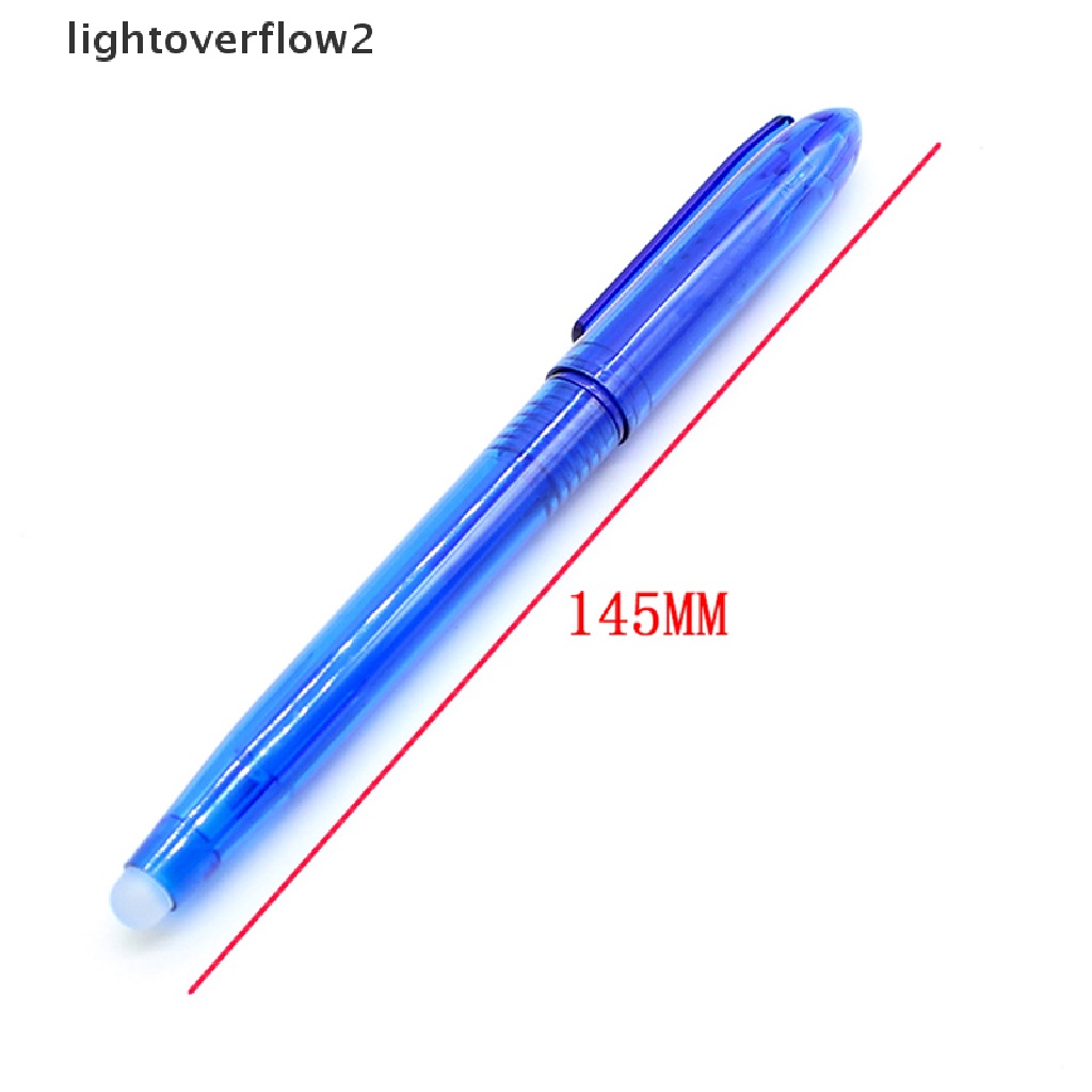 (lightoverflow2) 8 Warna / Refill Pulpen Gel 0.5mm Bisa Dihapus Untuk Sekolah