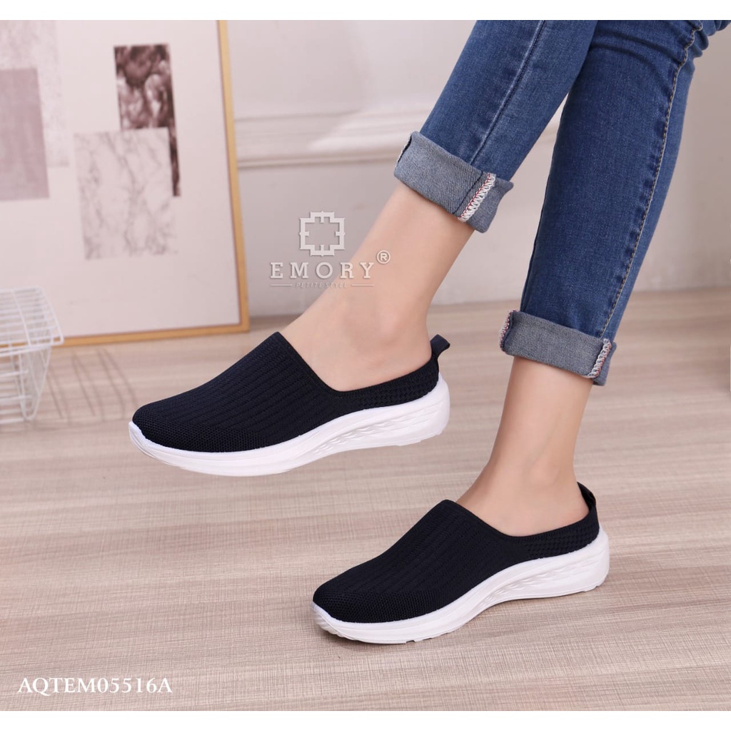 SV - EMORY Flyknit Slip On Sepatu Sneakers Wanita #AQTEMO5516A