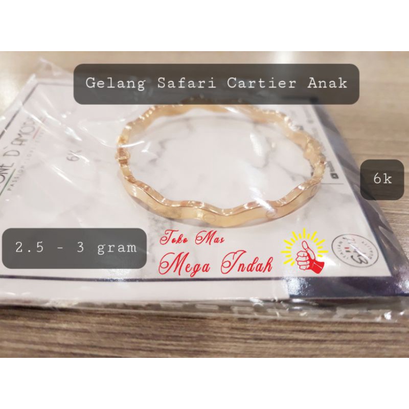 Gelang Safari Cartier Anak 6k 2.5gram