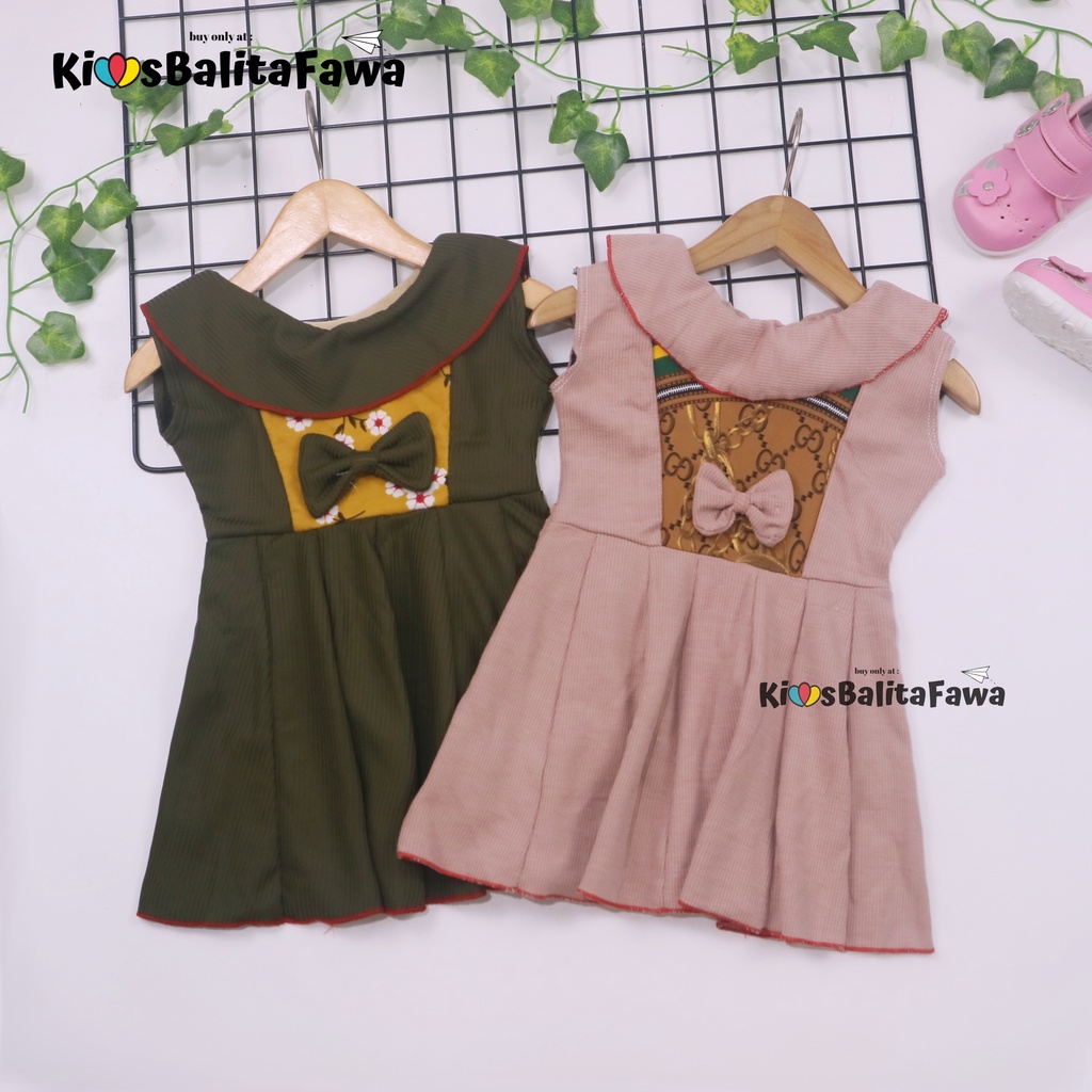 Dress Najwa uk Bayi 3-12 Bulan / Dres Import Anak Perempuan Gaun Pesta Grosir Baju Balita Cewek BabyCinnamon