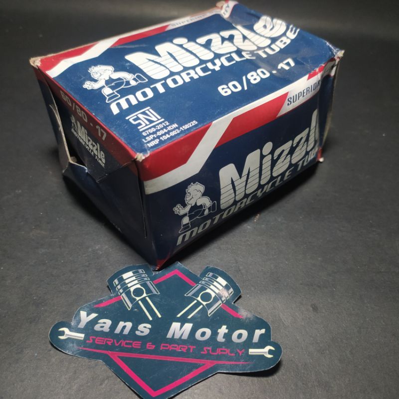 BAN DALAM MIZZLE RING 17 KECIL UKURAN 60/80-17 MERK MIZZLE