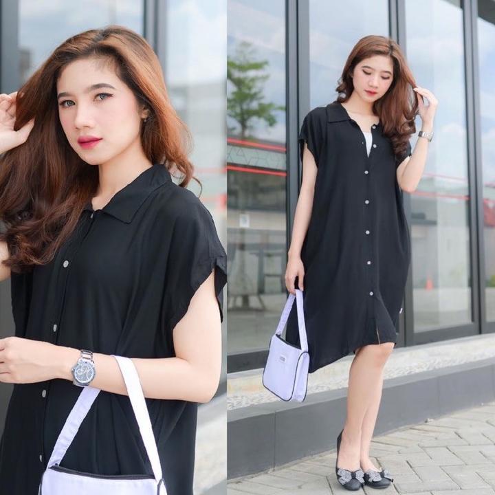 limited Edition✔️Kemeja Oversize Model Daster Full Kancing Terbaru Daily Kekinian Rayon Premium Ukur