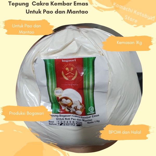 

Tepung Bogasari CKE Roti Pao Bakpao Mantao 1 Kg Pengganti Tang Mien