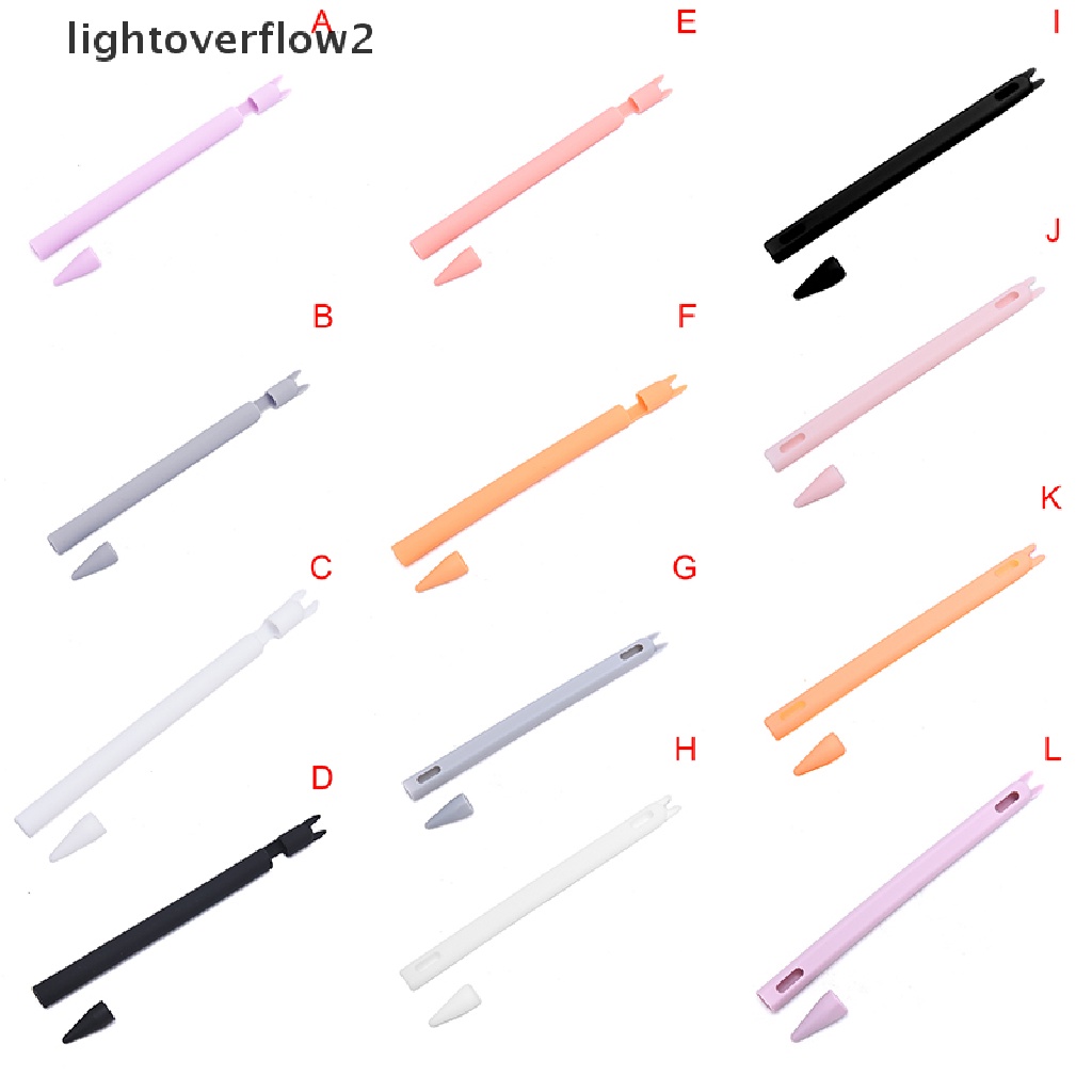 (lightoverflow2) Cover Pelindung Pen Stylus Apple Pencil iPad Bahan Silikon (ID)