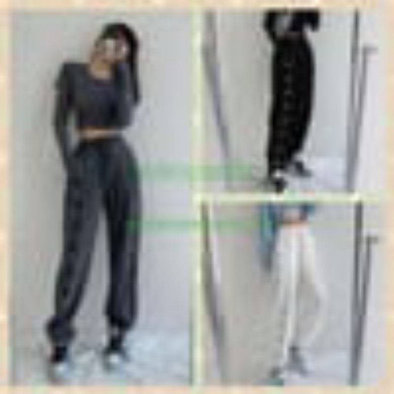 Celana jogger premium import wanita Korea joger pants 3 warna - Abu-abu, M
