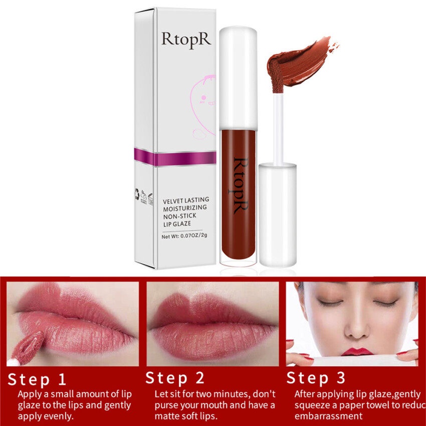 RtopR Velvet Lasting Moisturizing Non-Sticklip Glaze