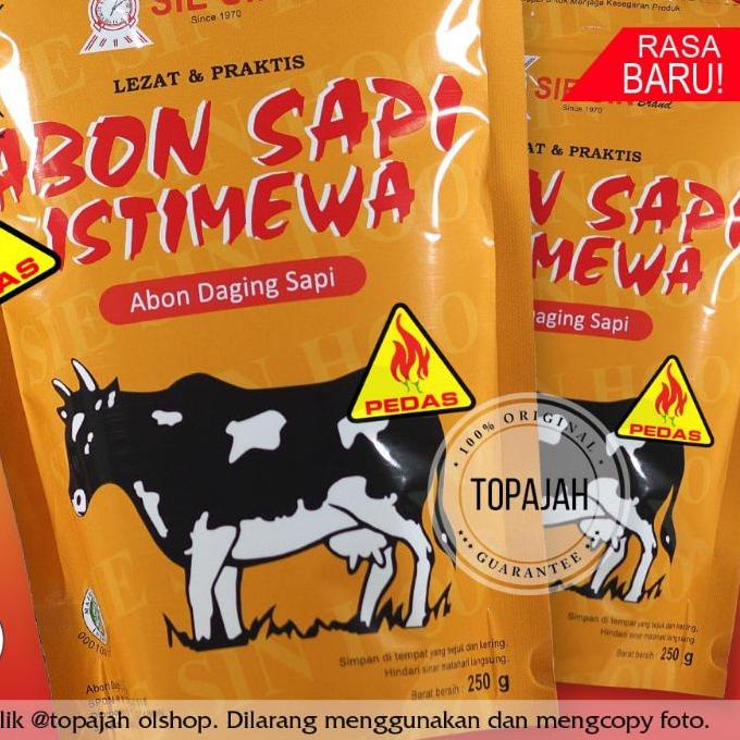 

11.11✔️Abon sapi spesial polos/bawang/Pedas “SIE SIN” 250gr HALAL|KD8