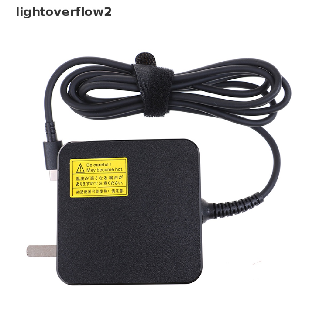 (lightoverflow2) Adapter Power Charger USB Tipe-C 65W Untuk HP / Laptop