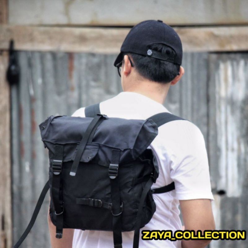 Tas Ransel Pendidikan Hitam TNI,POLRI,BRIMOB / RPK Ransel Punggung Kecil Hitam