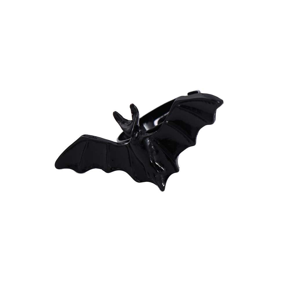 Needway Gothic Kelelawar Cincin Berlebihan Gothic Wanita Pasangan Pria Kepribadian Hadiah Hari Valentine Gaya Korea Jari Cincin