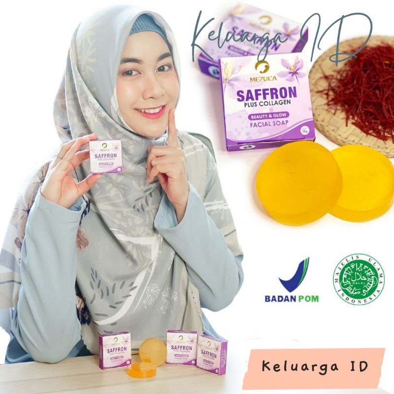 COD MEDAN TERMURAH VIRAL BEST SELLER MEZUCA  Sabun Safron BPOM Pemutih Wajah Alami Ampuh Atasi Jerawat Original Saffron Soap  untuk Muka Berjerawat Flek Hitam Berminyak - Keluarga id