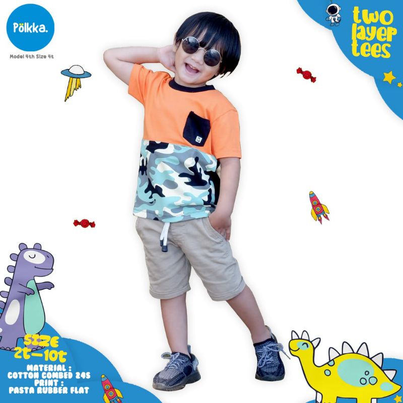 KAOS DISTRO ANAK/KAOS POLKA/BAHAN KATUN COMBED 24s/SZ 2-10Tahun