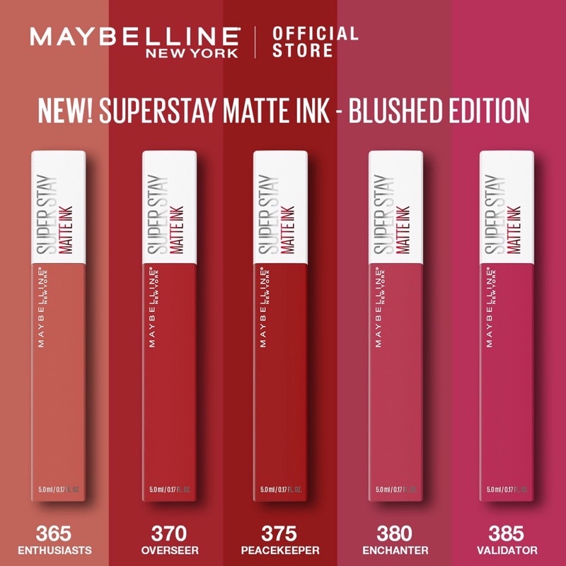 Maybelline Superstay Matte Ink 210 Versatile | Seductress | Shakeer | Delicate | Inititator