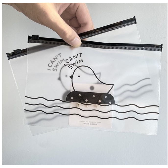TEMPAT KOSMETIK / TEMPAT ASESORIS / ZIPPER BAG BURUNG 16x12( KECIL)