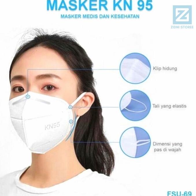 Masker KN95 I-CARE Masker Medis Earloop Isi 50Pcs Disposable KN-95 25-zidnistoree Murah