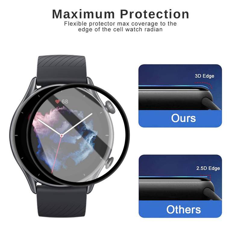 1-3pcs Film Pelindung Layar 9D Curved Untuk Smartwatch Xiaomi Redmi 2 Lite