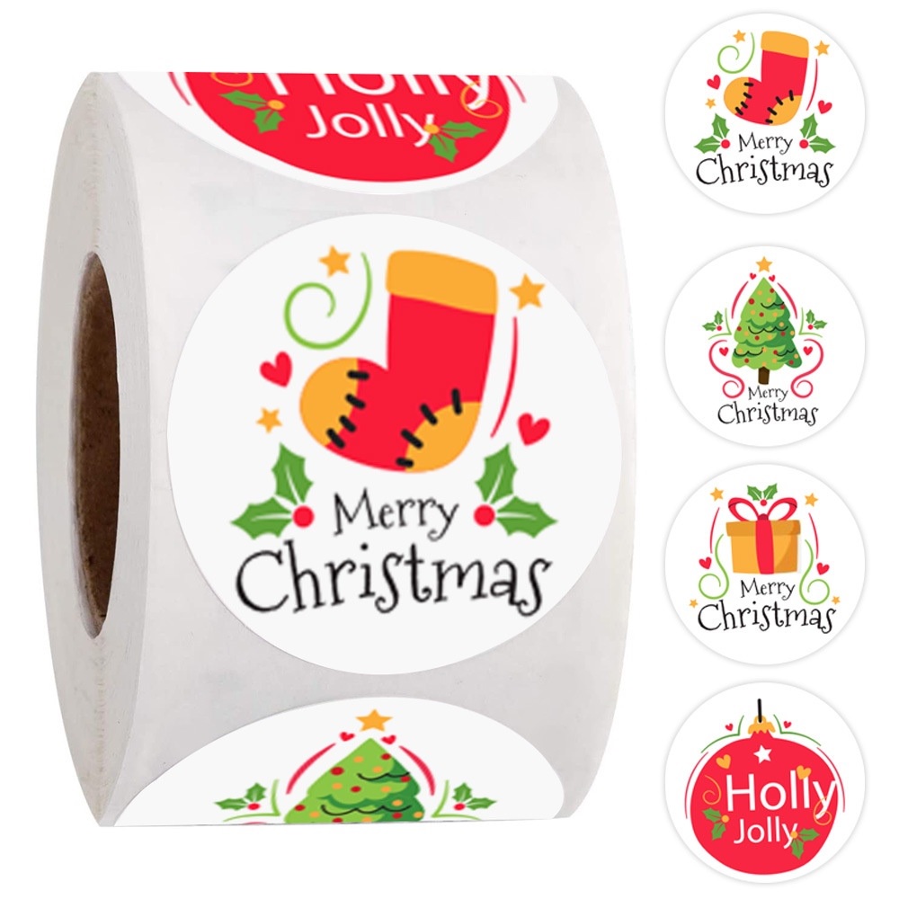 

SBN02 Sticker Bulat Natal Roll D 2.5 cm Christmas Xmas Label Dus