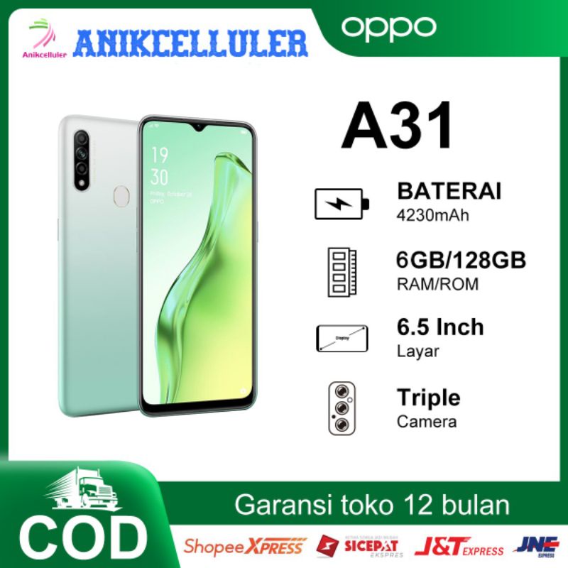 HP OPPO A31 ram 6/128GB Android smartphone LCD 6.5inch