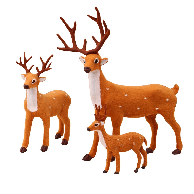 2023 Boneka Plush Simulasi Rusa Natal Untuk Dekorasi Rumah / Tahun Baru