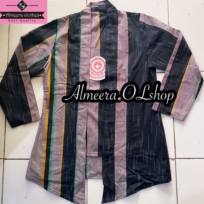 baju kebaya lurik gradiasi alusan warna coklat hijau hitam abu kuning raja keong