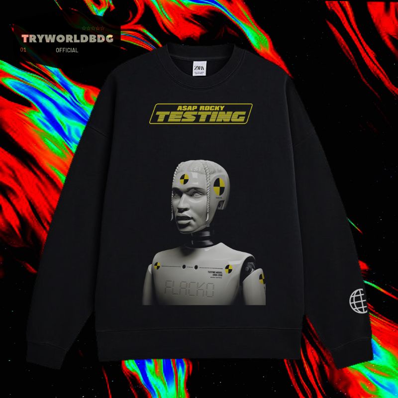 CREWNECK ASAP ROCKY TESTING FLACKO VINTAGE RAP TEE / SWEATER / JAKET / HOODIE