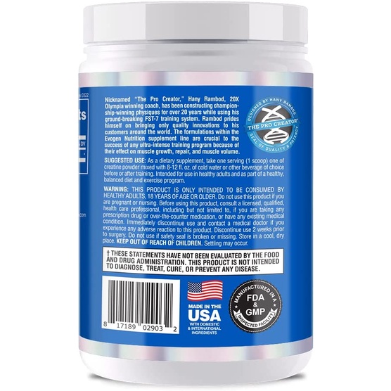 Evogen Creatine 300 Gram Monohydrate Essential Series Creatine