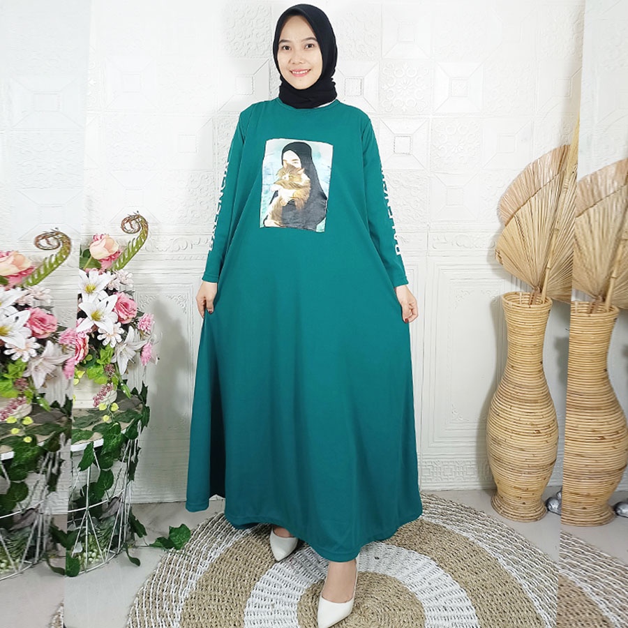 BELLE JUMBO DRESS GAMIS WANITA BERHIJAB SALEHA LONG OVERSIZE BAJU PEREMPUAN GL FASHION