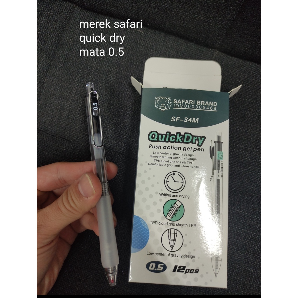 

ballpoint safari sf 34 kokoro 05 satuan hitam klip quick dry