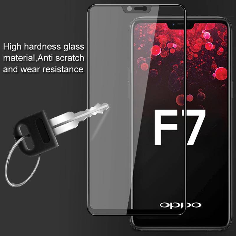 Pelindung Layar Tempered Glass Full Cover Untuk OPPO R7 R9 R9S R11 R11S R15 Plus F7