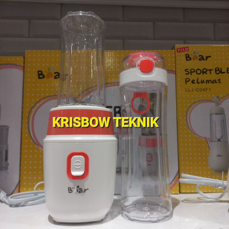 Sport Blender Portabel  Bear - Merah
