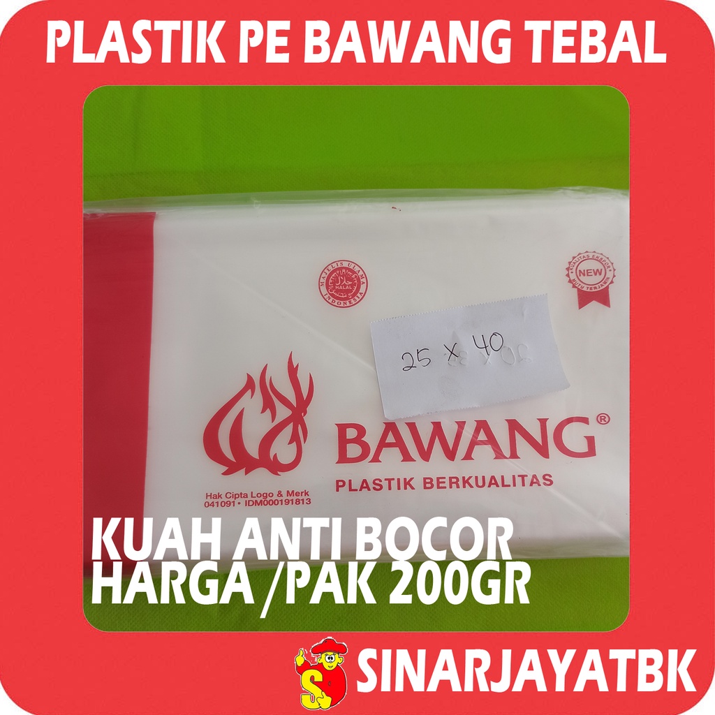 Plastik PE 25x40 Bawang Tebal