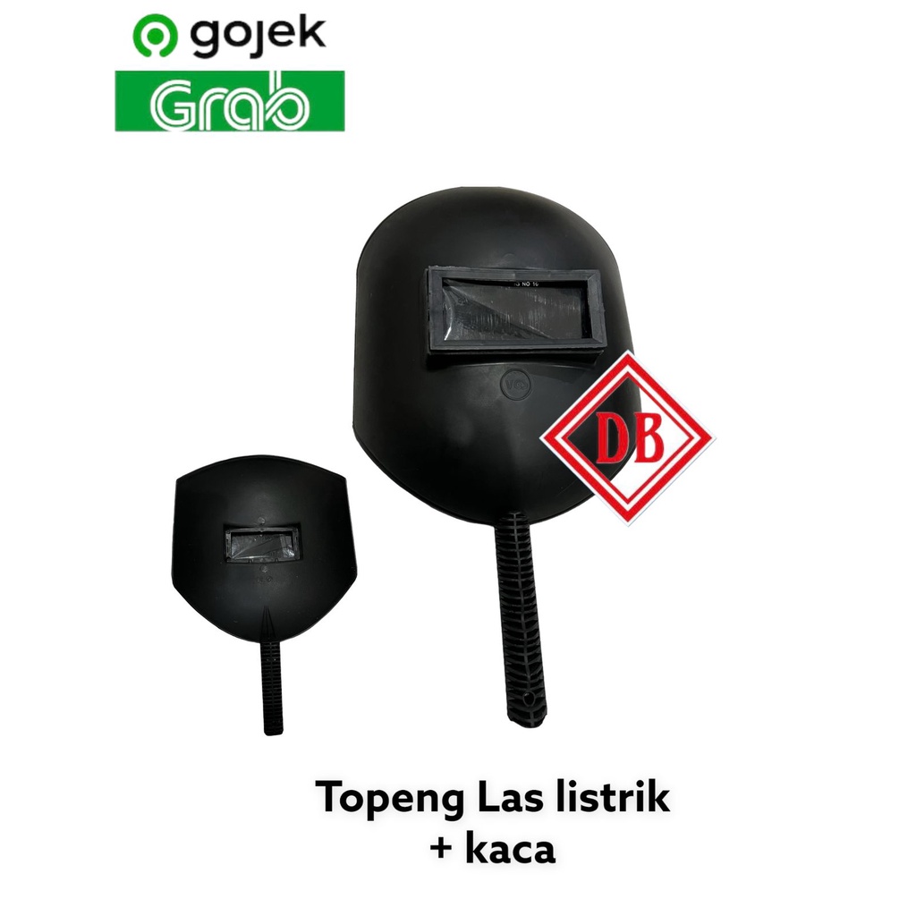 TOPENG LAS LISTRIK + KACA/