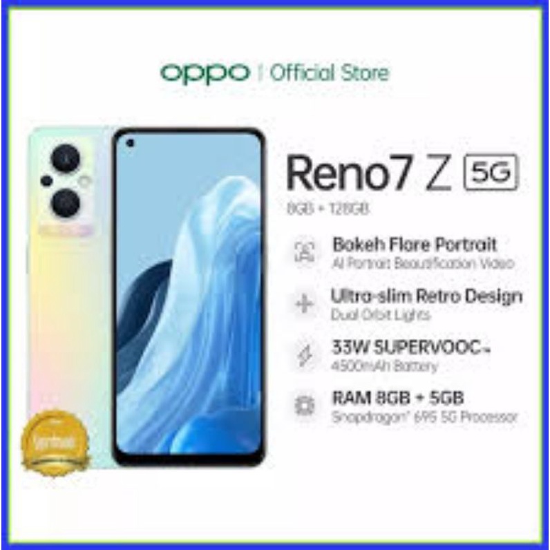 Oppo Reno 7z 5G 8/128 Ram 8gb 128gb new garansi resmi