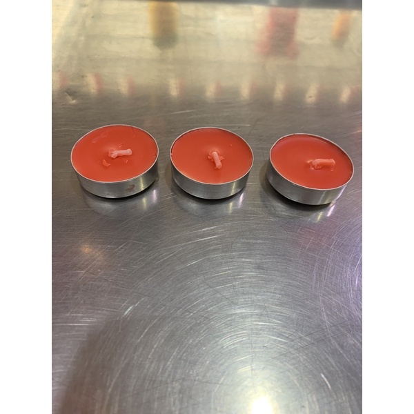 LILIN TEA LIGHT CANDLE AROMATERAPI / PUJA SEMBAHYANG 100 BIJI 3 JAM WARNA MERAH