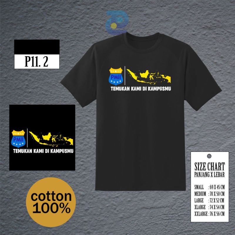 KAOS PRIA PMII BAHAN KATUN | MURAH | KEREN