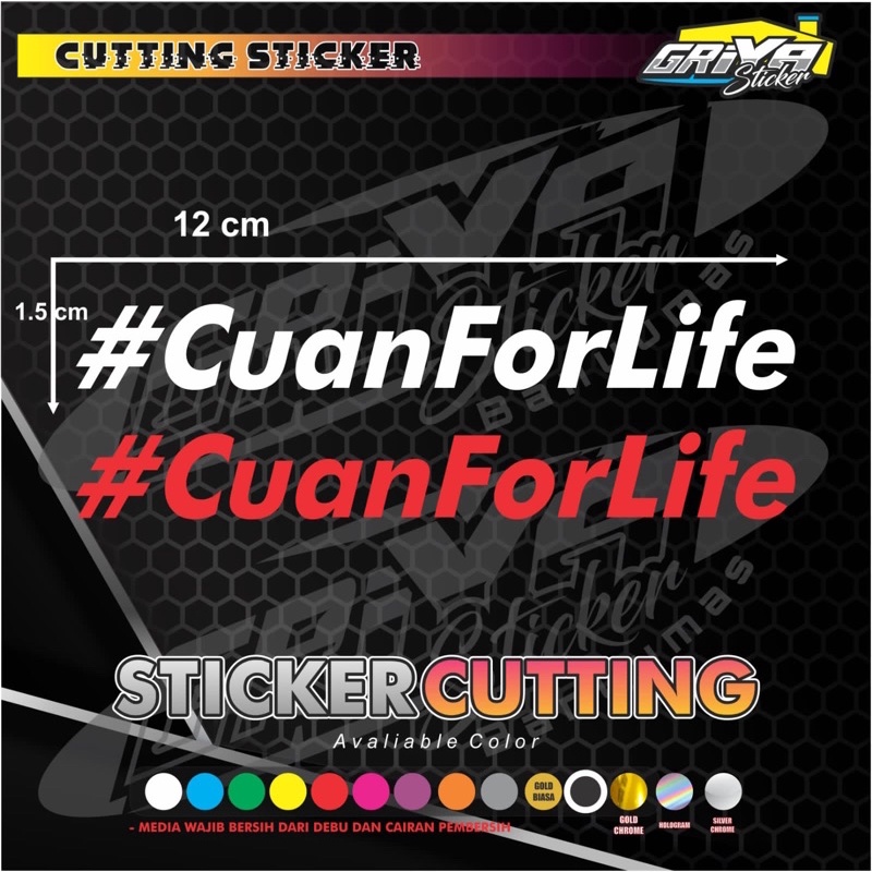 stiker #CUANFORLIFE sticker cutting helm motor viral