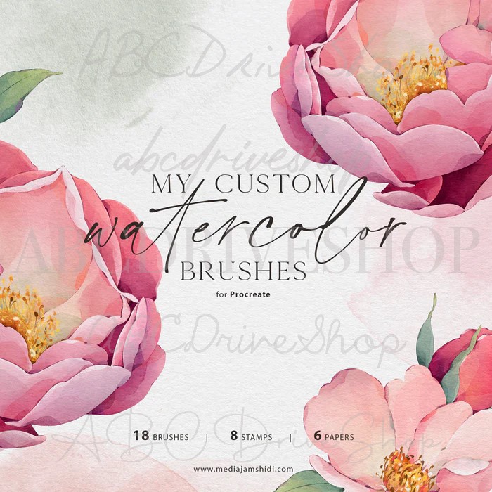 Procreate Brush - Custom Watercolor Brushes for Procreate