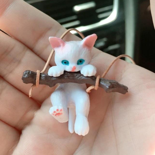 Diskon Hari Ini Gantungan Ayunan Kucing Pajangan Kaca Spion Tengah Mobil Car Cat Hanging Pendant