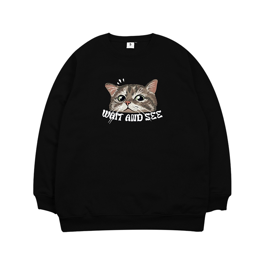 Bankey Crewneck Sweatshirt - Sweater Cat Black Crew
