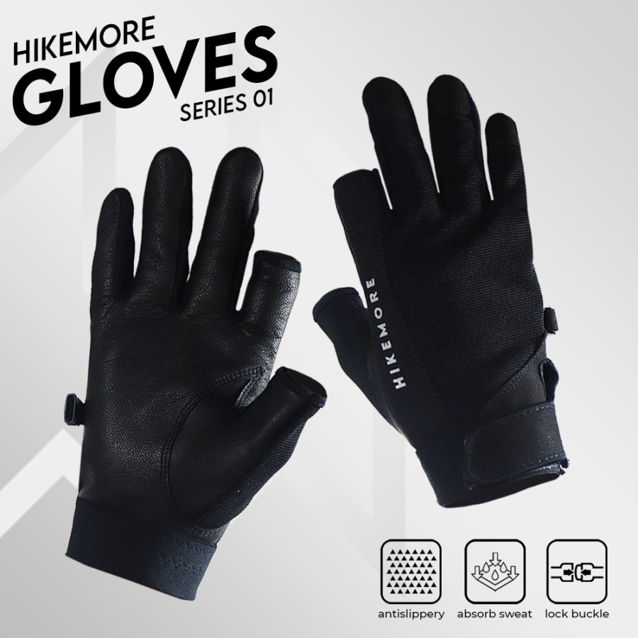 Hikemore Gloves 01 Sarung Tangan Motor Full Finger Original LIVE