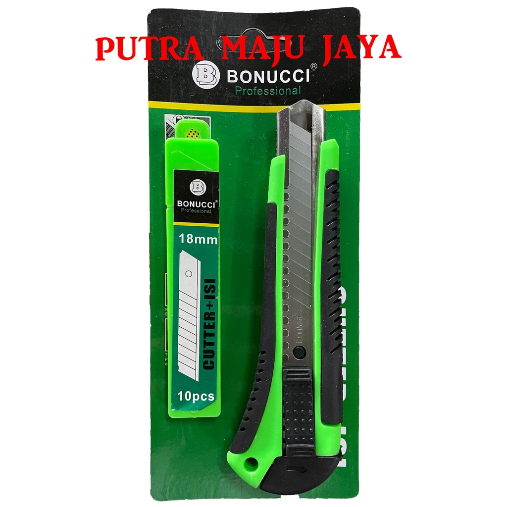 

PISAU CUTTER BESAR GG KARET + FREE 10 PCS MATA CUTTER L150 BONUCCI
