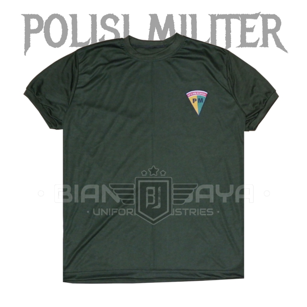 Kaos Tni Ad Polisi Militer Model kaos target PM Hijau Segitiga