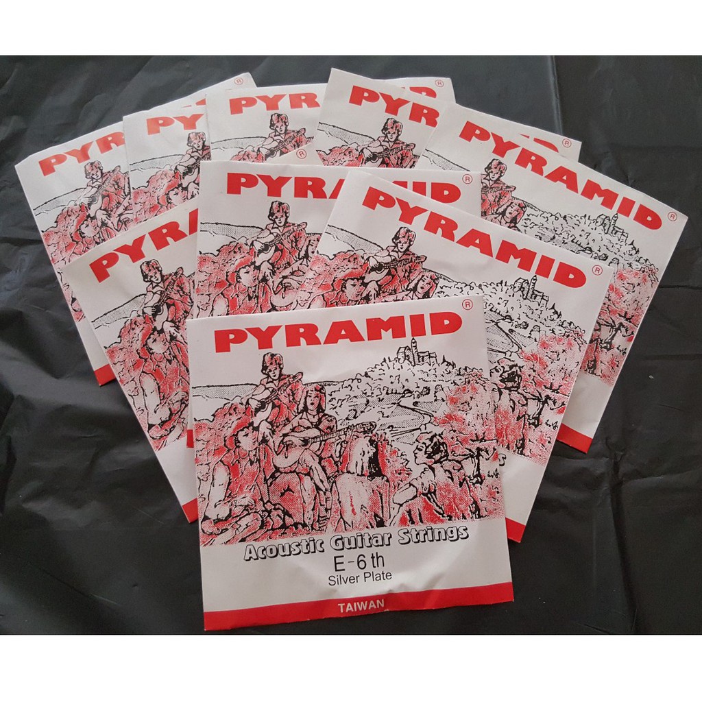

[ LUSIN ] Sinar Senar Gitar Akustik / Acoustic Guitar Strings No. 1-6 - Pyramid MURAH