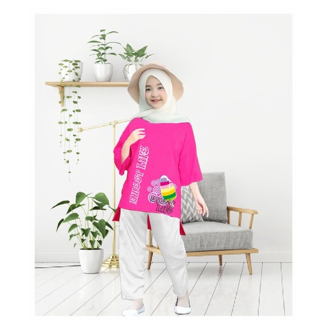 Tunik Anak SWEET LIFE SIze S,M,L / Atasan Anak Perempuan