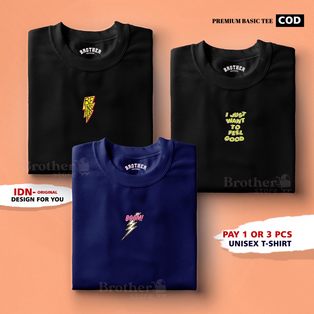 BUY 1 OR 3 PCS ( PROMO COD ) BROTHER STORE / Kaos Distro100% Catoon Combed 24s / Articel BE